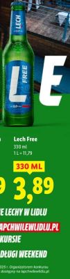 Piwo bezalkoholowe Lech Free 330 ml promocja w Lidl