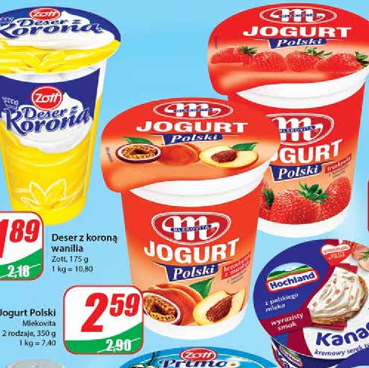 Jogurt brzoskwinia z marakują Mlekovita jogurt polski promocje