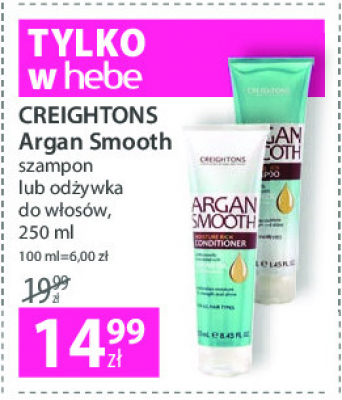 Szampon argan smooth Creightons argan smooth promocja