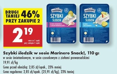Śledź w sosie śmietanowym Marinero szybki śledzik promocja