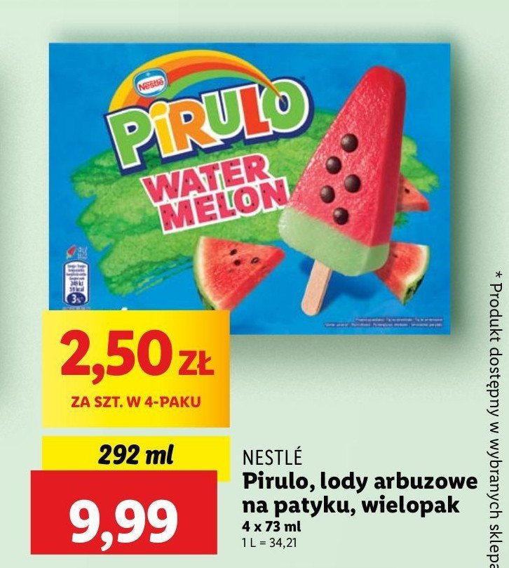 Lód Pirulo watermelon promocja