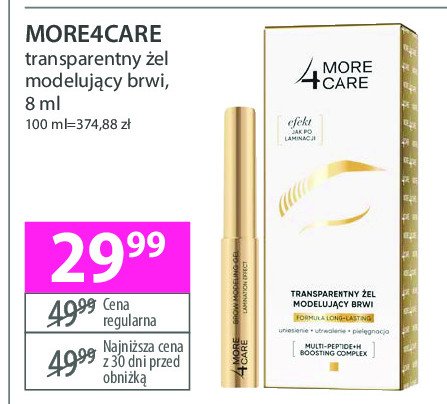 Żel do brwi modelujący More4care promocja