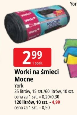 Worki na śmieci Mocne York promocja w Leclerc