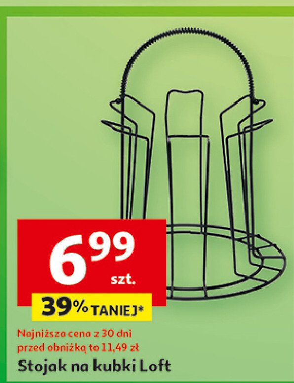 Stojak na kubki loft promocja w Auchan