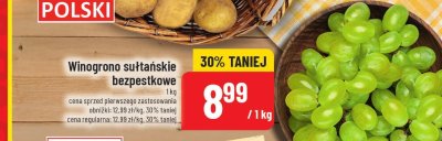 Winogrona sułtańskie bezpestkowe promocja w POLOmarket