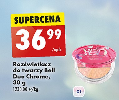 Rozświetlacz twarzy duo chrome Bell promocja