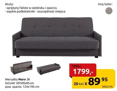 Wersalka Maro 3K promocja w Black Red White