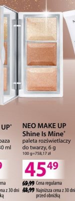 Paleta Neo Make Up Shine Is Mine paleta rozświetlaczy do twarzy, 6 g promocja w Hebe