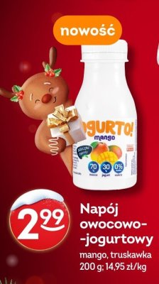 Napój owocowo-jogurtowy mango, truskawka promocja w Żabka