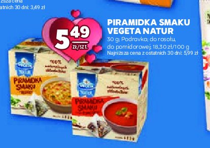 Piramidka smaku do zupy pomidorowej Vegeta natur promocja