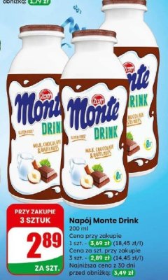 Napój Monte Drink promocja w Dino