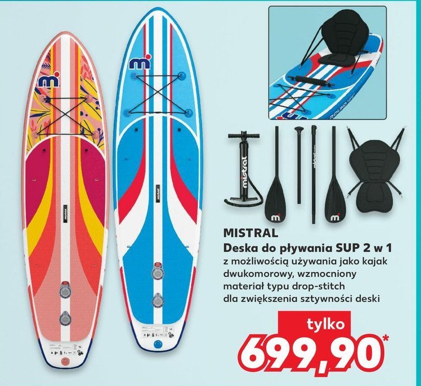 Deska do pływania sup 2w1 Mistral promocja