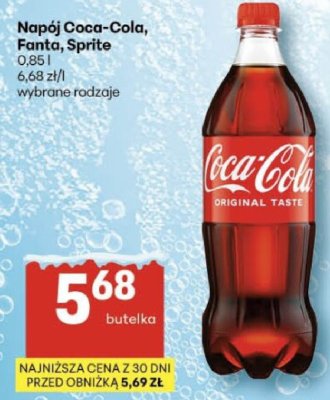 Napój Coca-Cola promocja w Delikatesy Centrum