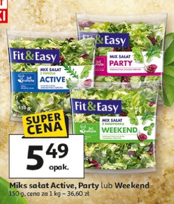 Miks sałat Active, Party lub Weekend Fit & Easy 150 g promocja w Auchan