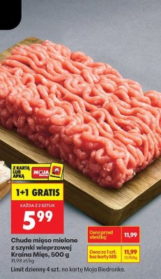 Chude mięso mielone z szynki wieprzowej  promocja w Biedronka