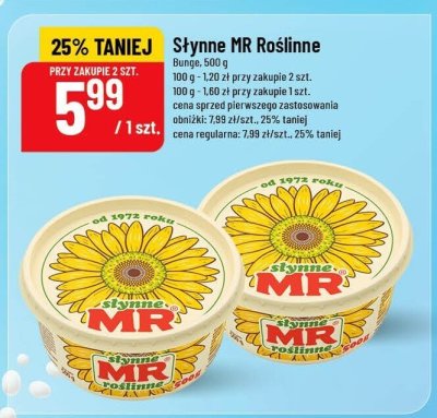 Margaryna Słynne MR Roślinne  promocja w POLOmarket