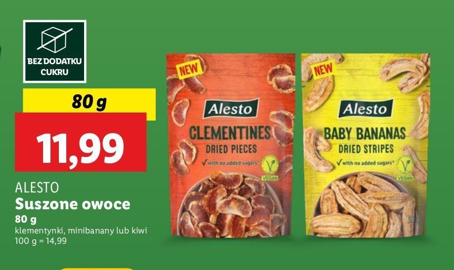 Kiwi suszone Alesto promocja