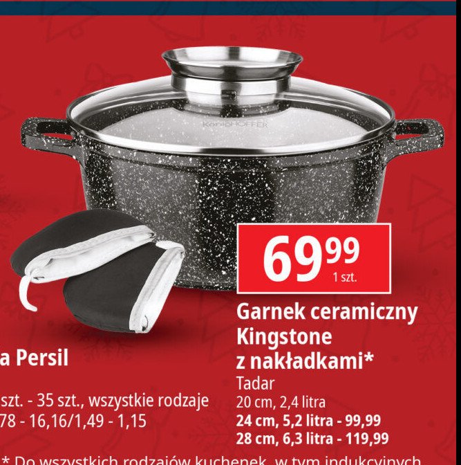 Garnek kingstone z nakładkami 28 cm Tadar promocja