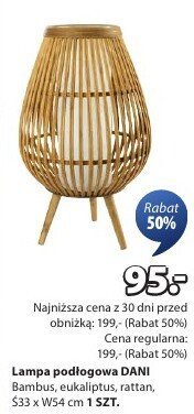 Lampa podłogowa DANLI Bambus, eukaliptus, rattan. Ś33 x W54 cm 1 SZT. promocja w Jysk