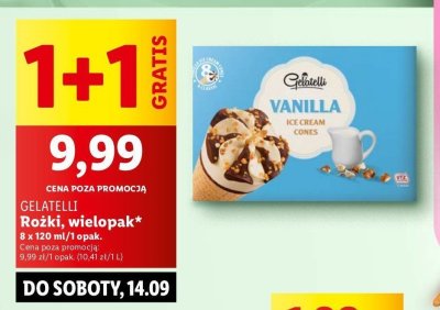 Lody rożek vanilla Gelatelli promocja