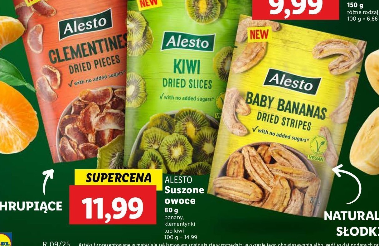 Banany suszone Alesto promocja w Lidl