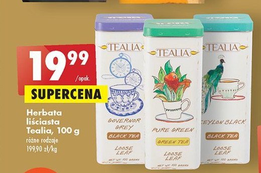 Herbata li艣ciasta TEALIA GREEN TEA promocja