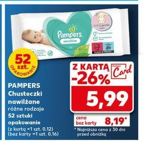 Chusteczki nawilżane Pampers sensitive promocja