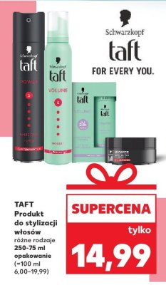 Produkt do stylizacji włosów Taft różne rodzaje promocja w Kaufland
