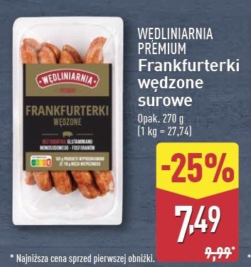 Frankfurterki surowe Wędliniarnia premium promocja