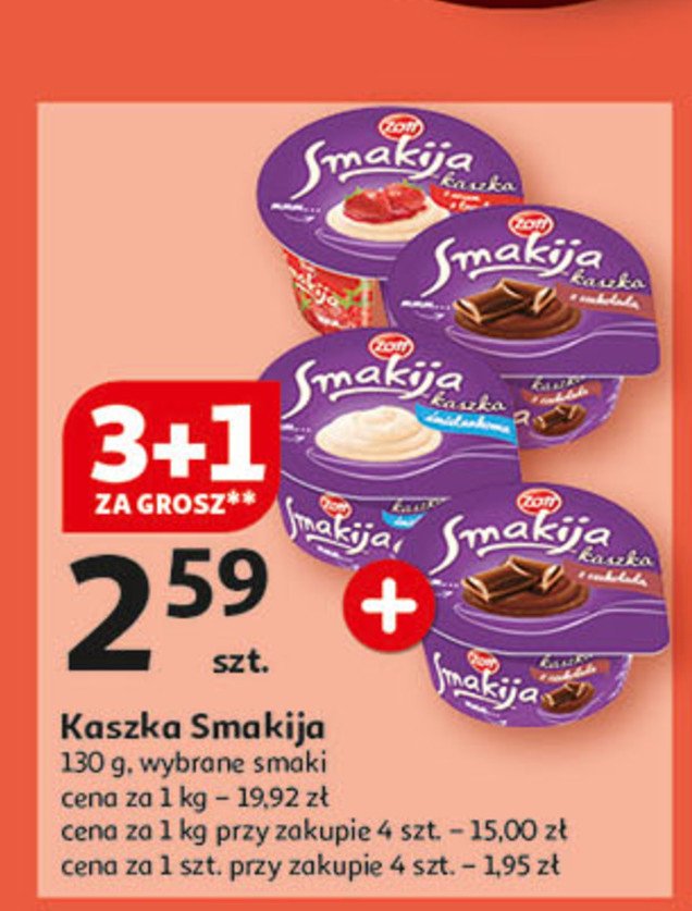 Kaszka z sosem truskawkowym CAMPINA SMAKIJA promocja w Auchan