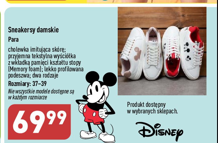 Sneakersy damskie myszka mikki rozm. 37-39 promocja