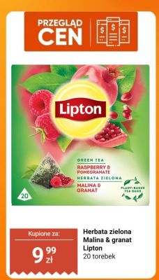 Herbata zielona Malina & granat Lipton promocja w Biedronka