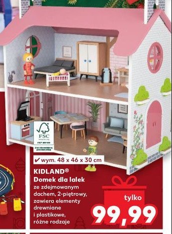 Domek dla lalek 48 x 46 x 30 cm Kidland promocja w Kaufland