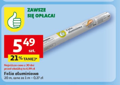 Folia aluminiowa 20 m Podniesiony kciuk promocja