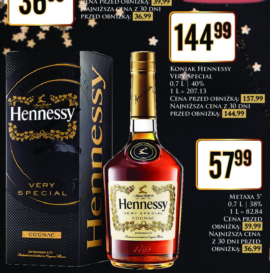 Cognac karton Hennessy very special promocja