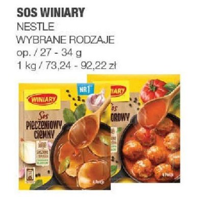 Sos Winiary Nestle wybrane rodzaje promocja w SPAR
