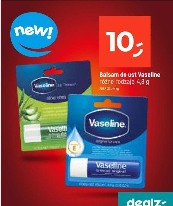 Pomadka do ust original Vaseline promocja w Dealz