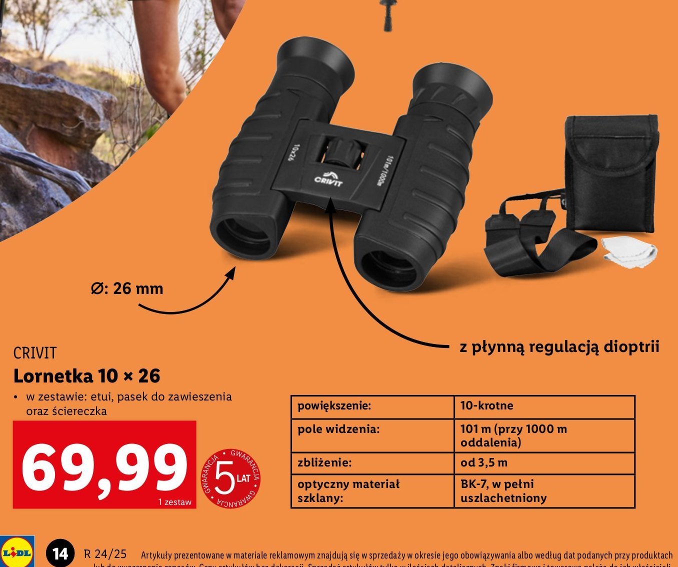 Lornetka 10 x 26 Crivit promocja w Lidl