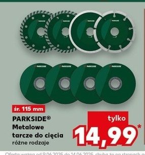 Tarcze metalowe do cięcia 115mm Parkside promocja