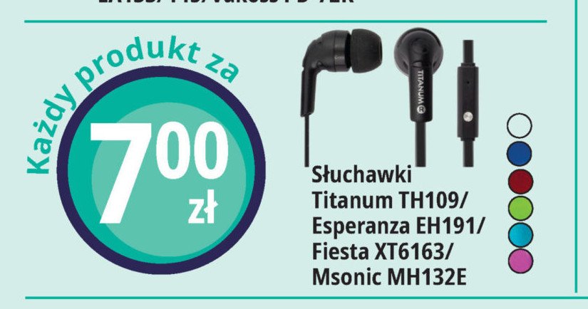 S艂uchawki douszne eh191 Esperanza promocja