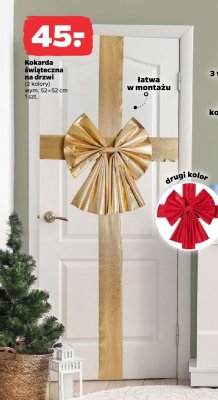Kokarda świąteczna na drzwi 52x52 cm promocja w Netto