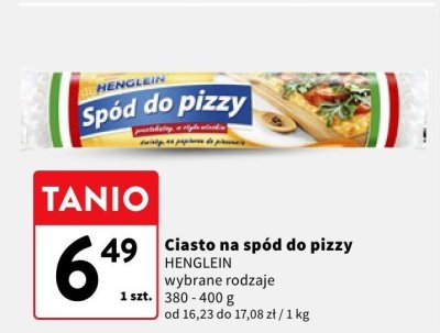 Ciasto na spód do pizzy Henglein promocja w Intermarche