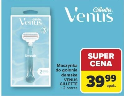 Maszynka do golenia damska VENUS GILLETTE + 2 ostrza promocja w Carrefour