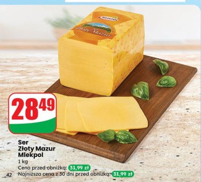Ser Złoty Mazur Mlekpol promocja w Dino