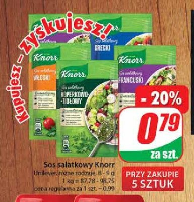 Francuski Knorr sos sałatkowy promocja