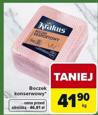 Boczek konserwowy Krähus promocja w Carrefour Express
