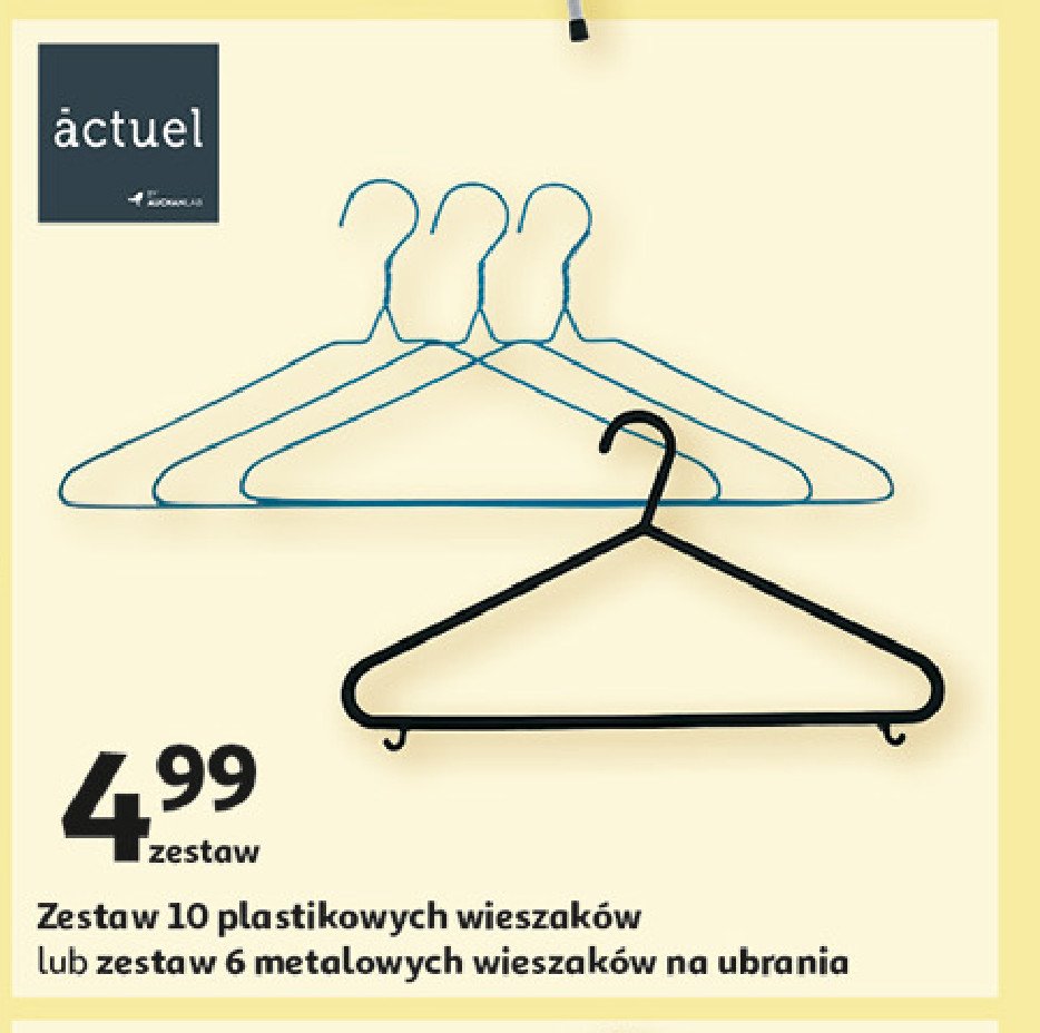 Wieszaki na ubrania Actuel promocja