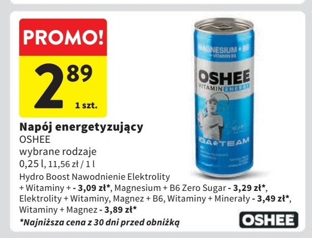 Napój witaminy + magnez Oshee vitamin energy promocja