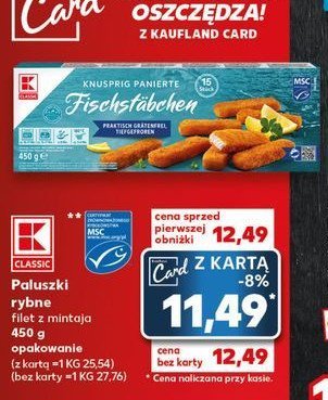 Paluszki rybne filet z mintaja K-classic promocja