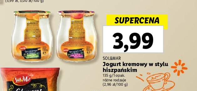 Jogurt kremowy pomarańczowy Sol&mar promocja